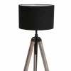 Lampes En Tissu-Luminaires Steinhauer Lampadaire Steinhauer Triek Bois clair, Noir, 1 lumière