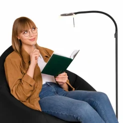 Luminaires Steinhauer Lampadaire Steinhauer Turound LED Noir, 1 lumière