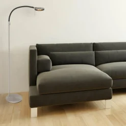 Suspension Verre Fumé-Luminaires Steinhauer Lampadaire Steinhauer Turound LED Acier brossé, 1 lumière