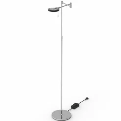 Suspension Verre Fumé-Luminaires Steinhauer Lampadaire Steinhauer Turound LED Acier brossé, 1 lumière