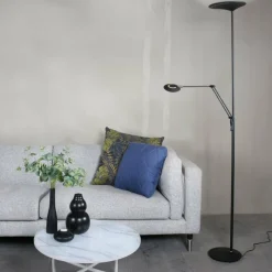 Luminaires Steinhauer Lampadaire Steinhauer Zodiac LED Noir, 2 lumières* Lampadaires Et Lampes Sur Pied