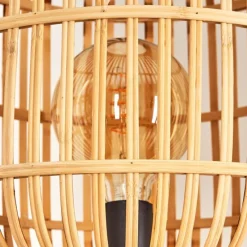 Style Boho-Chic-hofstein Lampadaire Sukhothai Noir, 1 lumière