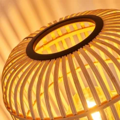 Style Boho-Chic-hofstein Lampadaire Sukhothai Noir, 1 lumière