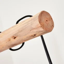 Lampes En Bois-hofstein Lampadaire Sunasau Bois clair, Noir, 2 lumières