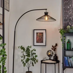 hofstein Lampadaire Tamins Noir, 1 lumière