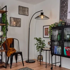 hofstein Lampadaire Tamins Noir, 1 lumière