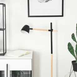 Luminaires Scandinaves-hofstein Lampadaire Tanabita Écru, Noir, 1 lumière