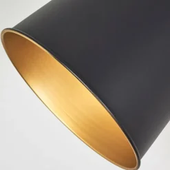 Lampes Dorées-hofstein Lampadaire Tatodere Bois foncé, Noir, 1 lumière