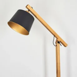 Lampes Dorées-hofstein Lampadaire Tatodere Bois foncé, Noir, 1 lumière