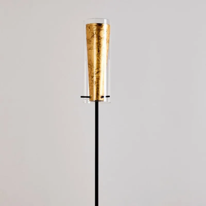 Lampes Dorées-hofstein Lampadaire Tegna Noir doré, 1 lumière