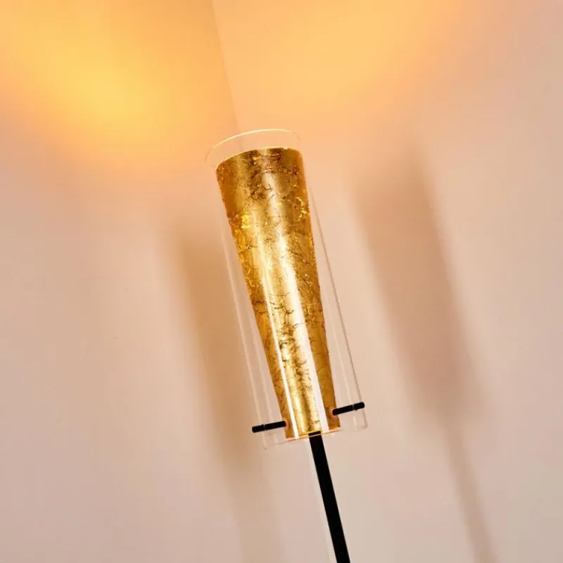 Lampes Dorées-hofstein Lampadaire Tegna Noir doré, 1 lumière