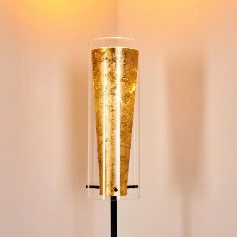 Lampes Dorées-hofstein Lampadaire Tegna Noir doré, 1 lumière