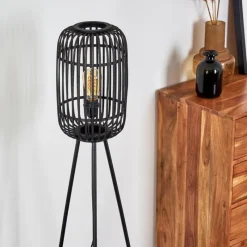 Lampes Vintages & Rétros-hofstein Lampadaire Teheran Noir, 1 lumière