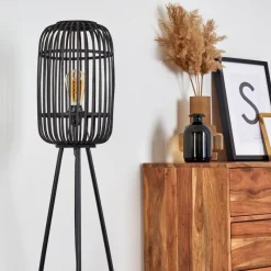 Lampes Vintages & Rétros-hofstein Lampadaire Teheran Noir, 1 lumière