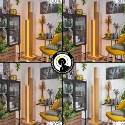 Style Boho-Chic-hofstein Lampadaire Tejedor LED Écru, 3 lumières