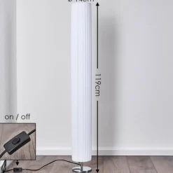 Lampes En Tissu-hofstein Lampadaire Tekmal Chrome, 2 lumières