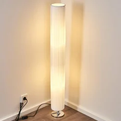 Lampes En Tissu-hofstein Lampadaire Tekmal Chrome, 2 lumières