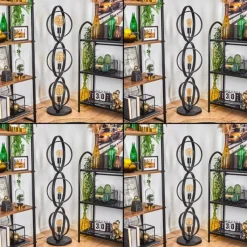 Lampes Industrielles-hofstein Lampadaire Tercel Gris, Noir, 3 lumières