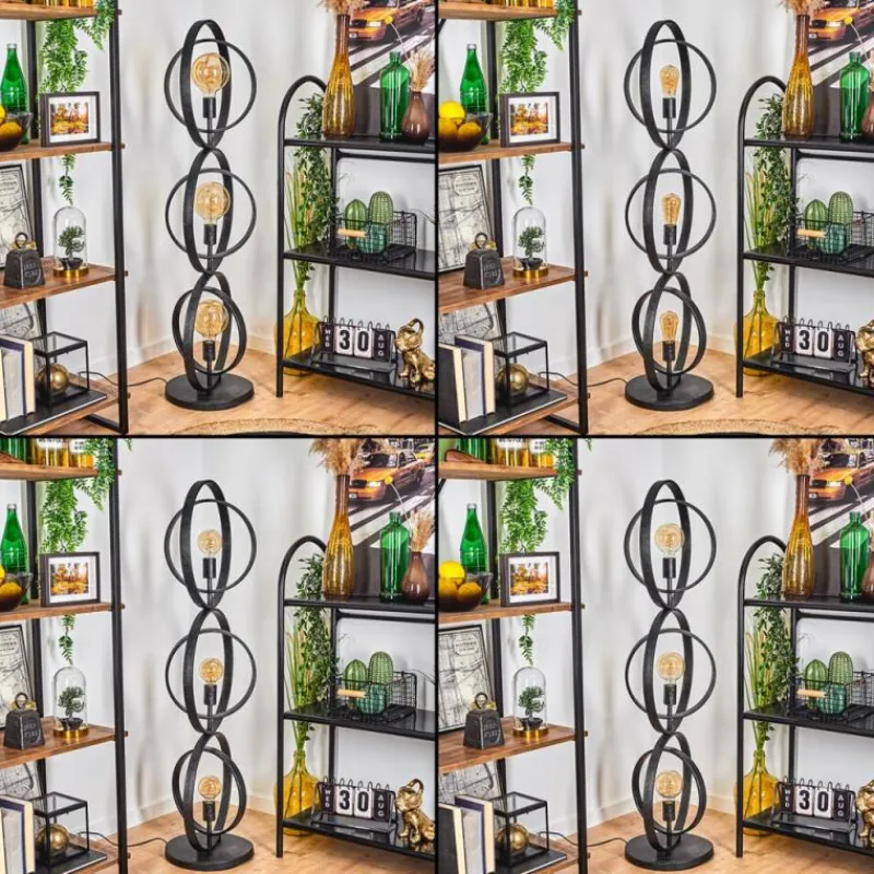 Lampes Industrielles-hofstein Lampadaire Tercel Gris, Noir, 3 lumières