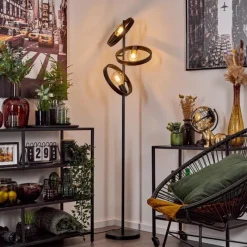 Lampes Industrielles-hofstein Lampadaire Theareabarivat Anthracite, 3 lumières