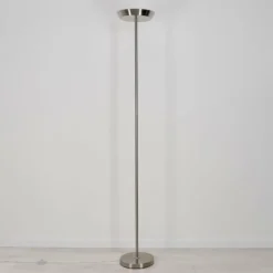 hofstein Lampadaire Theron LED Nickel mat, 1 lumière, Télécommandes