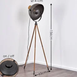 Luminaires Rustiques-hofstein Lampadaire Tholen Brun, 1 lumière