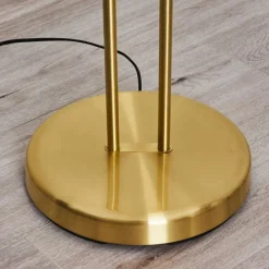 hofstein Lampadaire Tierz LED Laiton, 2 lumières