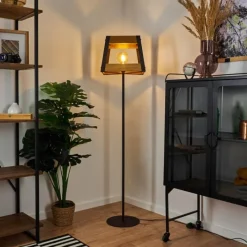 Lampes Industrielles-hofstein Lampadaire Tiflis Noir, 1 lumière