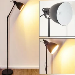 hofstein Lampadaire Timola Noir, 1 lumière