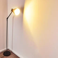 hofstein Lampadaire Timola Noir, 1 lumière