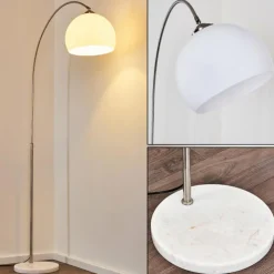 hofstein Lampadaire Tipitapa Nickel mat, 1 lumière