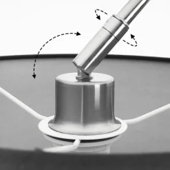 Lampes En Tissu-hofstein Lampadaire Tise Nickel mat, 1 lumière