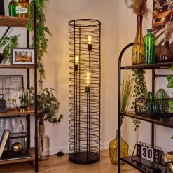 Lampes Industrielles-hofstein Lampadaire Tobuna Noir, 3 lumières