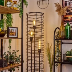 Lampes Industrielles-hofstein Lampadaire Tobuna Noir, 3 lumières