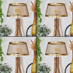 Luminaires Scandinaves-hofstein Lampadaire Tomaca Laiton, Écru, 1 lumière