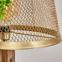 Luminaires Scandinaves-hofstein Lampadaire Tomaca Laiton, Écru, 1 lumière