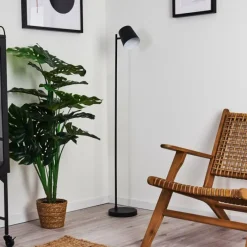 hofstein Lampadaire Tontolos LED Noir, 1 lumière