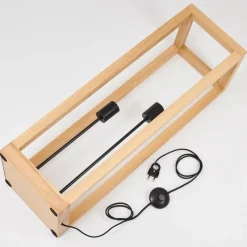 Style Boho-Chic-hofstein Lampadaire Torreglia Brun, Noir, 2 lumières