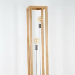 Luminaires Scandinaves-hofstein Lampadaire Torreglia Brun, 2 lumières