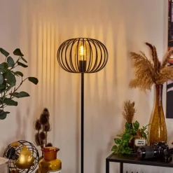 Lampes Vintages & Rétros-hofstein Lampadaire Trapichera Noir, 1 lumière