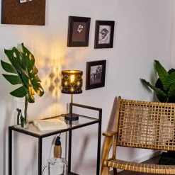 Lampes Vintages & Rétros-hofstein Lampadaire Trasancos Noir, 1 lumière