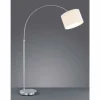 Lampes En Tissu-Luminaires Trio Lampadaire Trio 4611 Acier inoxydable, Nickel mat, 1 lumière