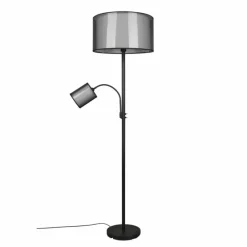 Lampes En Tissu-Luminaires Trio Lampadaire Trio Burton Noir, 2 lumières