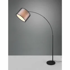 Lampes En Tissu-Luminaires Trio Lampadaire Trio Burton Noir, 1 lumière