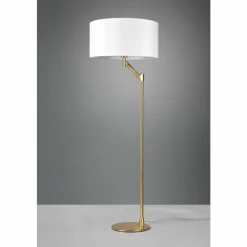 Lampes En Tissu-Luminaires Trio Lampadaire Trio Cassio Laiton, 1 lumière