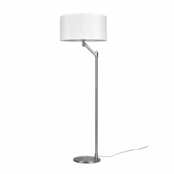 Lampes En Tissu-Luminaires Trio Lampadaire Trio Cassio Nickel mat, 1 lumière