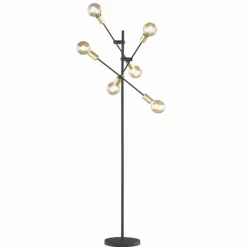 Luminaires Trio Lampadaire Trio CROSS Noir, 6 lumières* Lampadaires Et Lampes Sur Pied