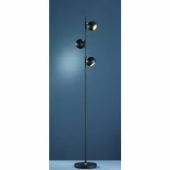 Luminaires Scandinaves-Luminaires Trio Lampadaire Trio DAKOTA Noir, 3 lumières