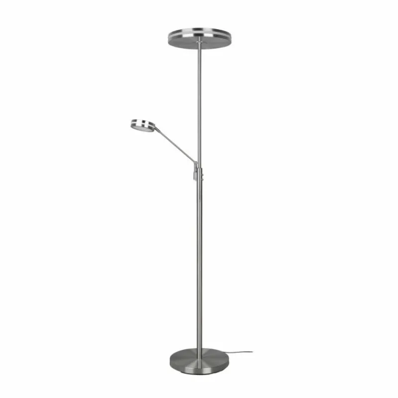 Luminaires Trio Lampadaire Trio Franklin LED Nickel mat, 2 lumières* Éclairage Led