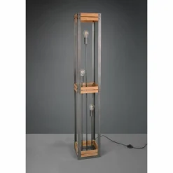 Lampes Vintages & Rétros-Luminaires Trio Lampadaire Trio Khan Brun foncé, Nickel mat, 3 lumières